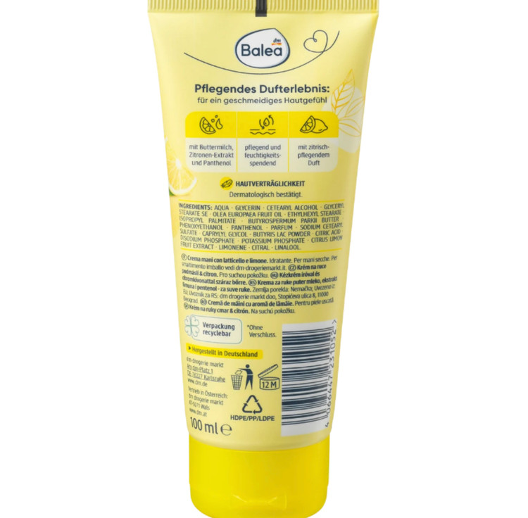 کرم نرم کننده دست مدل کره شیر و لیمو 100ml