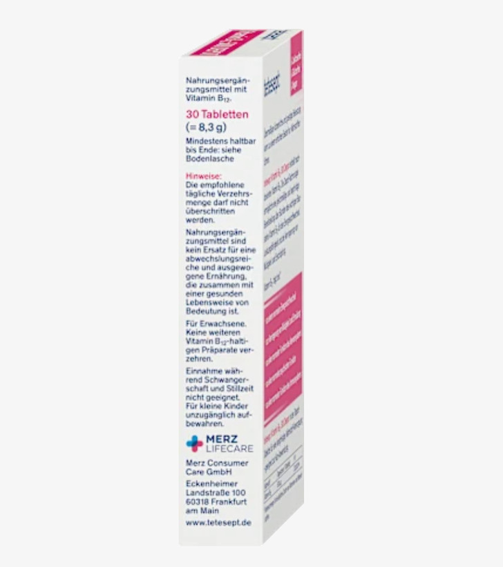 قرص ویتامین B12 تتسپت 500 میکروگرم دپو (Tetesept Vitamin B12 500 Depot) | 30 عددی
